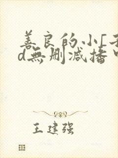 善良的小[子hd无删减播中文封面