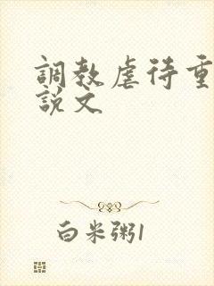 调教虐待重口小说文封面