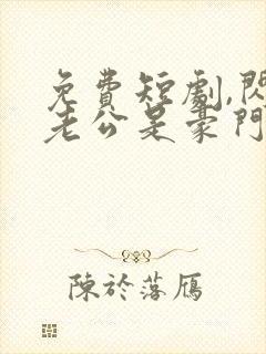 免费短剧,闪婚老公是豪门