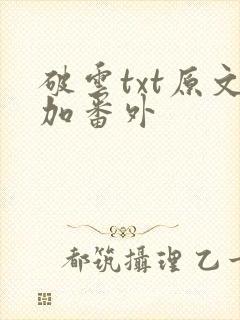 破云txt原文加番外