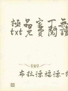 极品家丁无删减txt免费阅读