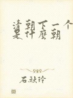 清朝下一个朝代是什么朝