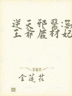逆天邪医:兽黑王爷废材妃小说