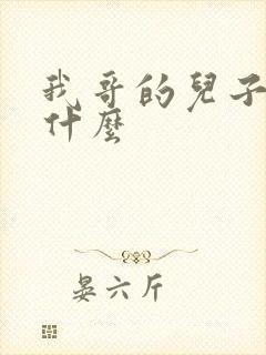 我哥的儿子叫我什么