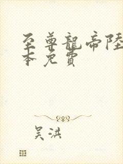 至尊龙帝陆鸣全本免费封面