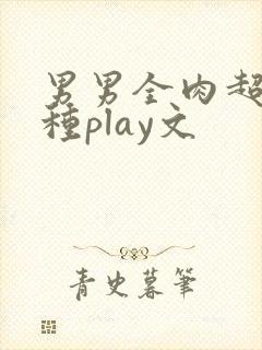 男男全肉超污各种play文