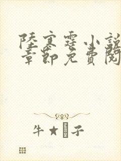 陆寒霆小说最新章节免费阅读无弹窗封面