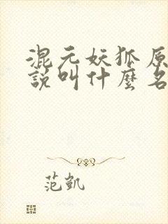 混元妖狐原著小说叫什么名字