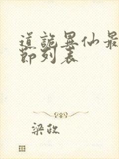道诡异仙最新章节列表