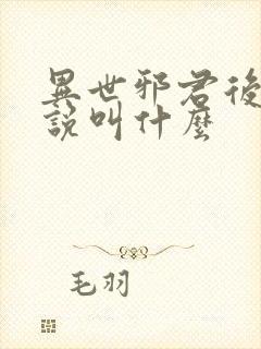 异世邪君后续小说叫什么