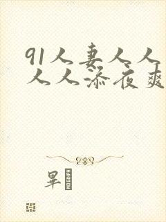 91人妻人人爽人人添夜爽