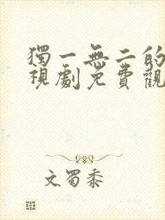 独一无二的她电视剧免费观看完整版高清