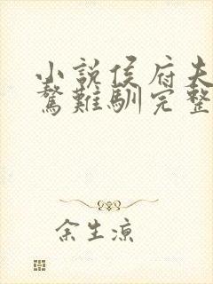 小说侯府夫人桀骜难驯完整版未删减小说