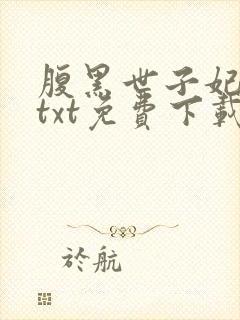 腹黑世子妃日常txt免费下载