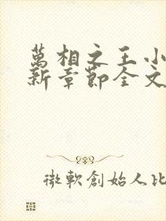万相之王小说最新章节全文免费阅读