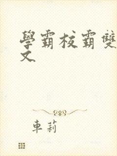 学霸校霸双男主文封面