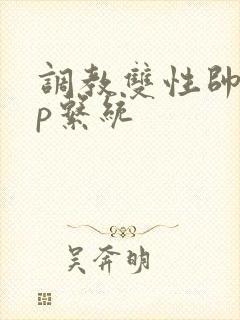 调教双性帅哥np系统