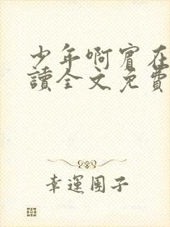 少年啊宾在线阅读全文免费阅读最新