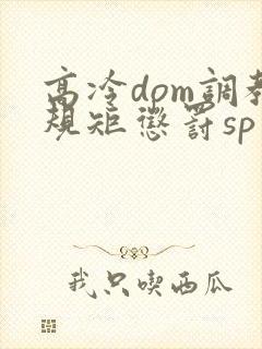 高冷dom调教规矩惩罚sp