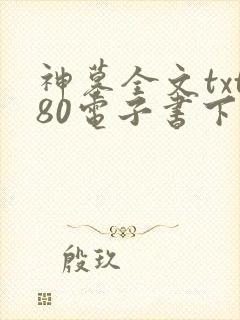 神墓全文txt80电子书下载