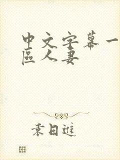 中文字幕一区二区人妻