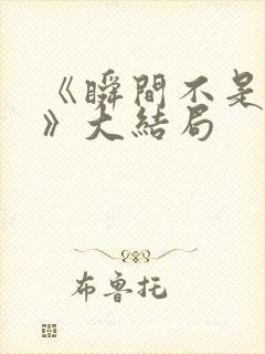《瞬间不是永远》大结局