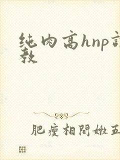 纯肉高hnp调教封面