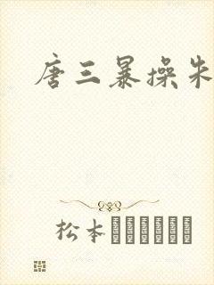 唐三暴操朱竹清封面