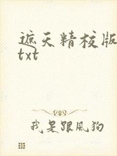 遮天精校版全本txt