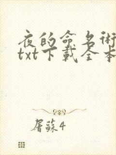 夜的命名术小说txt下载全本