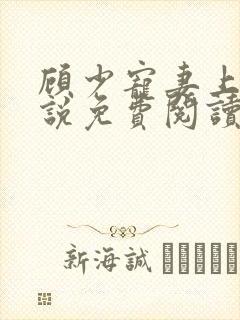 顾少宠妻上瘾小说免费阅读