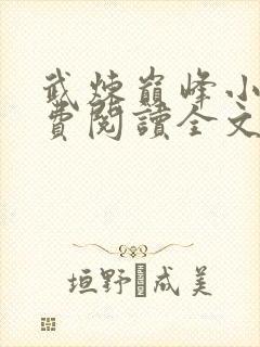 武炼巅峰小说免费阅读全文无删减