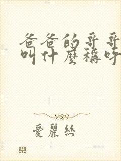 爸爸的哥哥老婆叫什么称呼