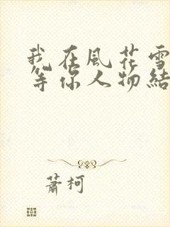 我在风花雪月里等你人物结局封面