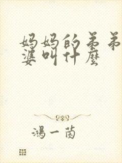 妈妈的弟弟的老婆叫什么