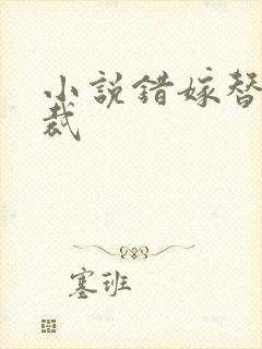 小说错嫁替婚总裁封面