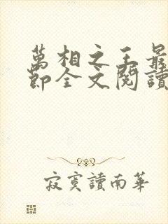 万相之王最新章节全文阅读封面