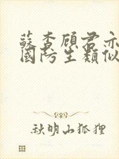 苏杳顾君亦小说国防生类似小说封面