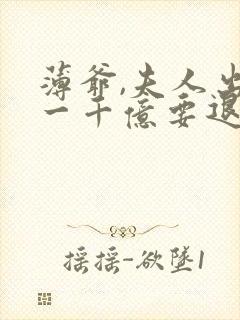 薄爷,夫人出价一千亿要退婚丨
