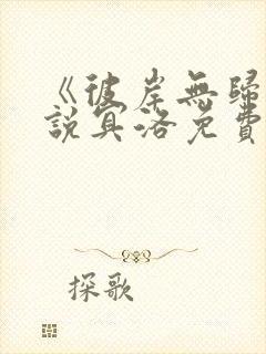 《彼岸无归》小说冥洛免费阅读全文
