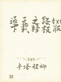通天之路txt下载精校版封面