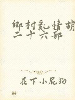 乡村乱情胡秀英二十六部封面