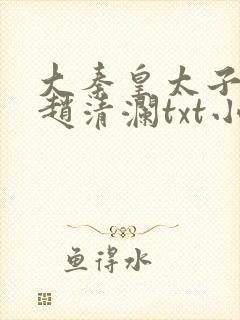 大秦皇太子李辰赵清澜txt小说封面