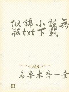 似锦小说无删减版txt下载