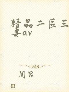 精品二区三区人妻av