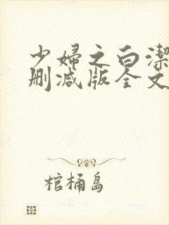 少妇之白洁2无删减版全文阅读
