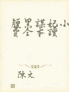 腹黑谋妃小说免费全本读