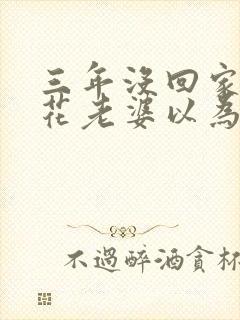 三年没回家,校花老婆以为我挂了封面