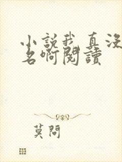 小说我真没想出名啊阅读封面