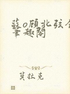 苏o顾北弦全文笔趣阁封面